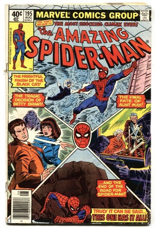AMAZING SPIDER-MAN #195-2nd appearance BLACK CAT-1979 