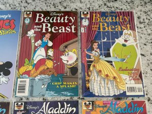 6 Comics Aladdin 3 4 5 + Beauty & The Beast 2 5 + Walt Disney Stories 578 DH32 