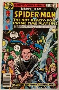 MARVEL TEAM-UP #74, FN, Spider-Man, John Belushi, SNL,1972 1978 more in store 