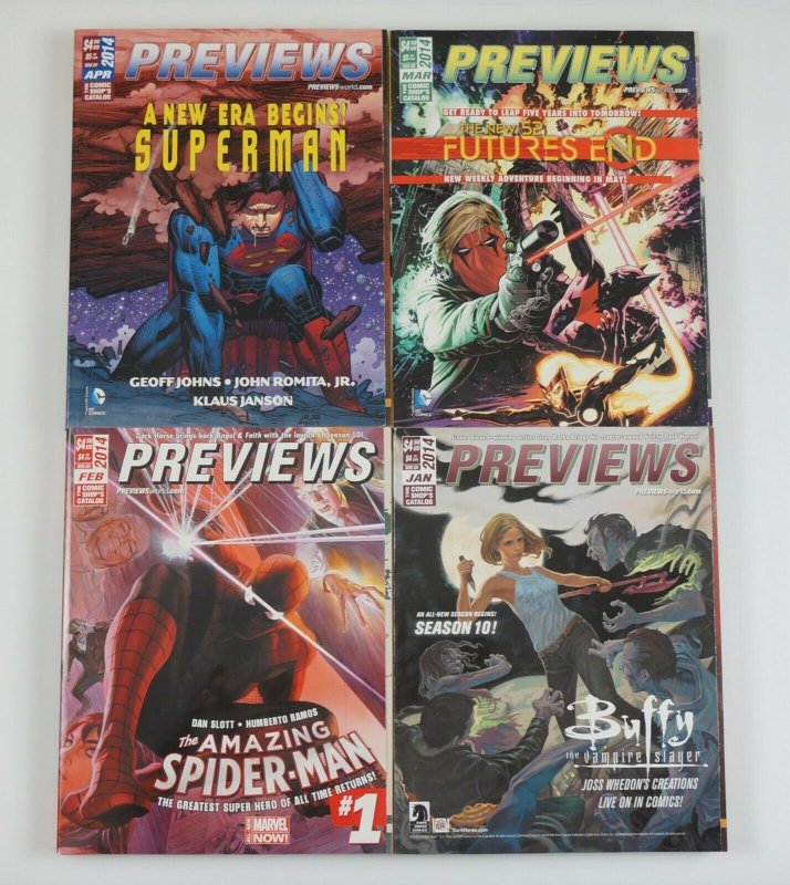 Previews Magazine 2014 lot of ALL 12 issues - Goon Spider-Man Aliens Spawn #250 