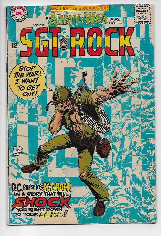 Our Army at War #196 - Sgt Rock / Joe Kubert (DC, 1968) - GD/VG