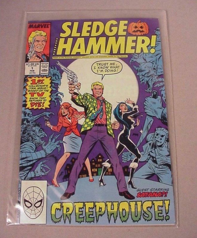 SLEDGE HAMMER 1, VF/NM, Satana, Creephouse, Marvel, 1988 more Marvel