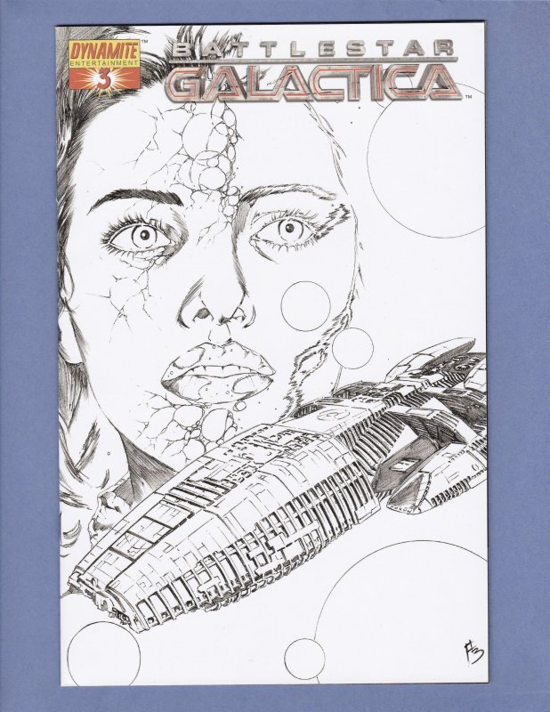 Battlestar Galactica #3 NM B&W Variant Cover Dynamite Comics 2006