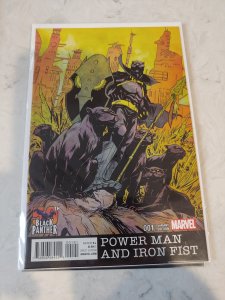 POWER MAN AND IRON FIST #1 BLACK PANTHER VARIANT (RARE )