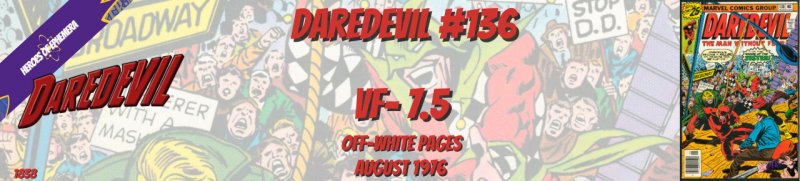 Daredevil 136 VF- 7.5 Marvel 1976