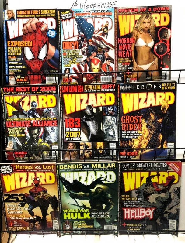 WIZARD Magazine #179-231 (September 2006-Nov 2010) have a lost weekend 23 diff