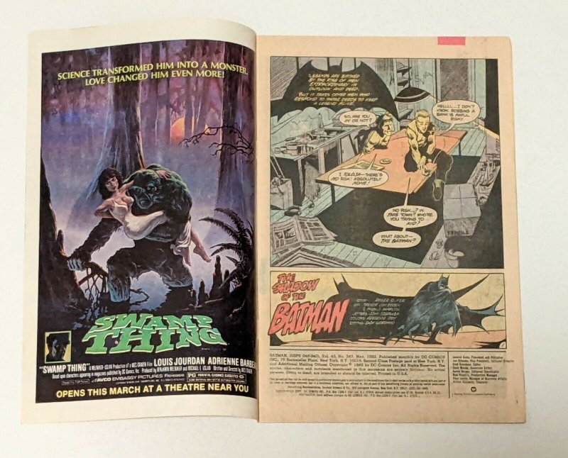 Batman #347 (May 1982, DC) VG+ 4.5 Dick Giordano cover