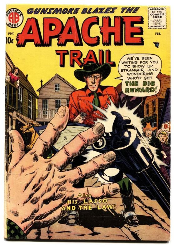 APACHE TRAIL #3 comic book 1958-APACHE KID-LONE RIDER-JOHNNY CASH