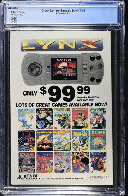 Green Lantern: Emerald Dawn II #5 (8/91) Graded CGC 9.8