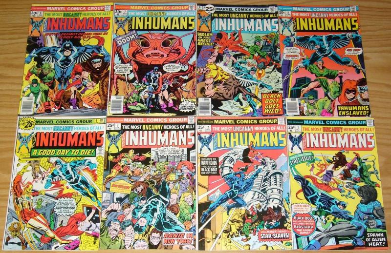 Inhumans #1-12 FN complete series - bronze age marvel comics set lot 1975