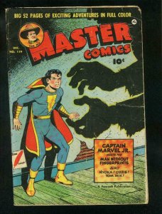 MASTER COMICS #119 1949-HORROR COVER-CAPT MARVEL JR-TOM MIX-FAWCETT- go G/VG