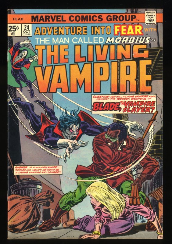 Fear #24 FN- 5.5 Classic Battle of Morbius Vs Blade!!