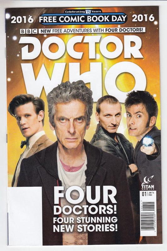 BBC Doctor Who Adventures with Four Doctors Unstamped NM- FCBD 2016