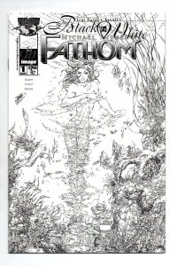 Fathom #1 Black & White Sketch Variant - Michael Turner - 2000 - NM