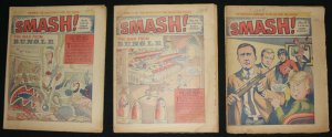 SMASH! English Newspaper LOT #16 #18 & #19 Early Incredible Hulk (VG-VG+) 1966