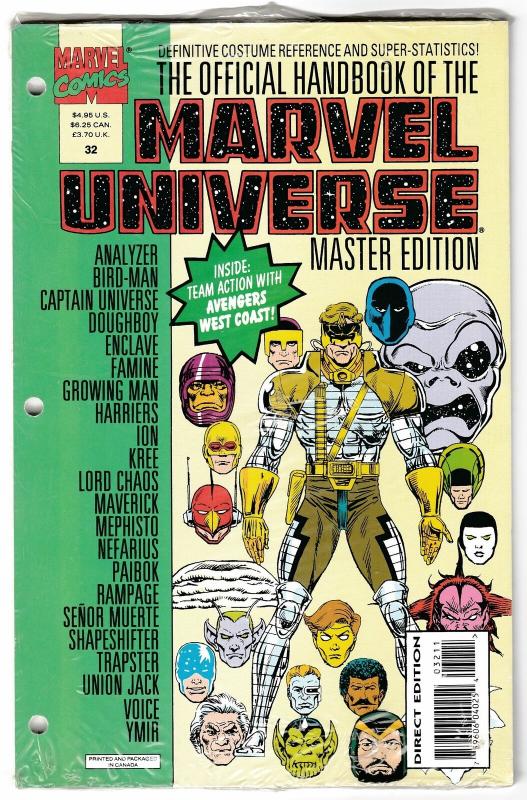 Official Handbook of the Marvel Universe Master Edition #32 (1993) New/Sealed