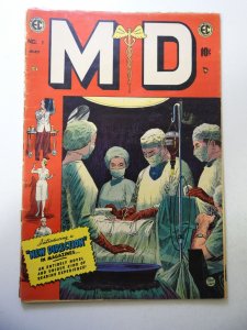 M.D. #1 (1955) FR/GD Condition 2/3 book length spine split