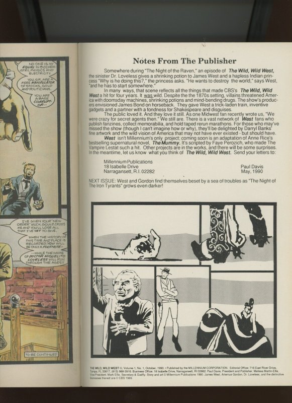 (1990) The Wild, Wild West #1: KEY! WRAPAROUND COVER! WE COMBINE SHIPPING! (9.2)