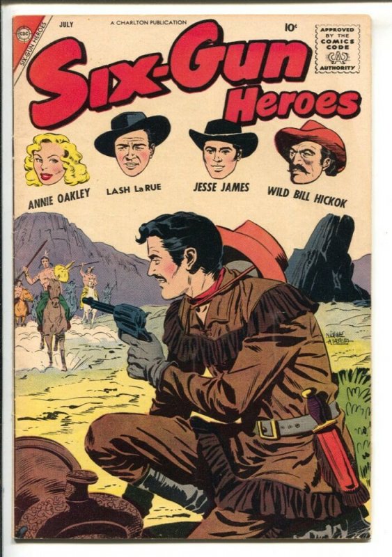 Six-Gun Heroes #47 1958-Lash LaRue-Annie Oakley-Jesse James-Wild Bill Hickok-...  | Comic Books - Modern Age, Charlton, Westerns / HipComic