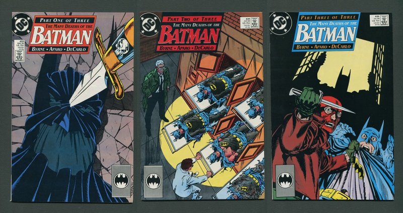 Batman #433, #434, #435 (Many Deaths of Batman Set)  1989