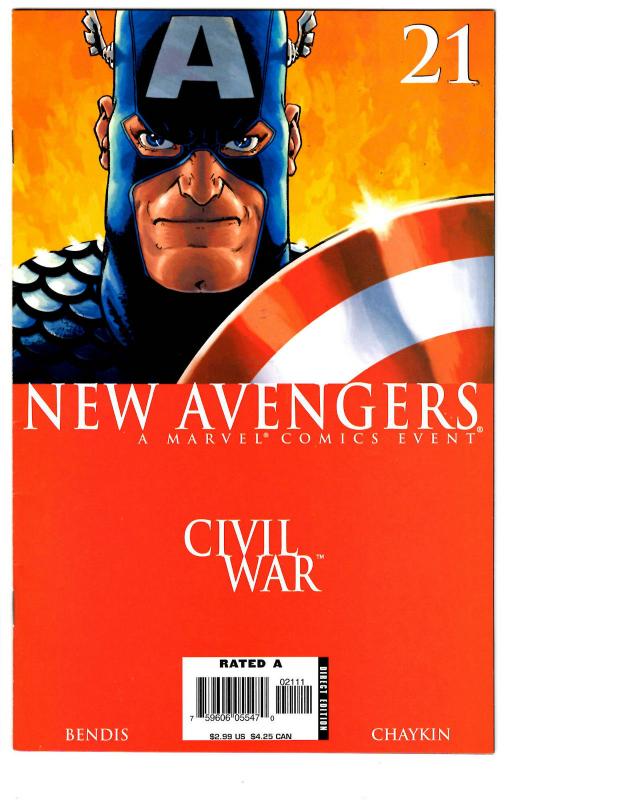 5 The New Avengers Marvel Comic Books # 21 22 23 24 25 Civil War Iron Man BH6