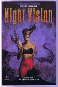 NIGHT VISION #1, NM-, w/ John Bolton poster, Vampire, 1993, more Horror in store