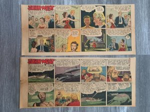 1940s JOHN WEST by JJ Olson 15x7 Newspaper Sunday Comic pgs VG-/VG LOT of 20