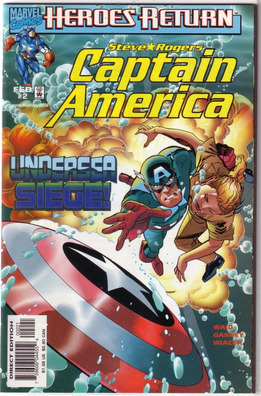 Captain America (vol. 3, 1998) # 2 A VF/NM (Heroes Return) Waid/Garney