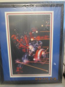 DEADPOOL & CAPTAIN AMERICA ART PRINT Signed by ED McGUINNESS