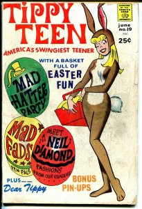 Tippy Teen #19 1968-Tower-Easter cover-Neil Diamond-teen thrills-spicy art-G