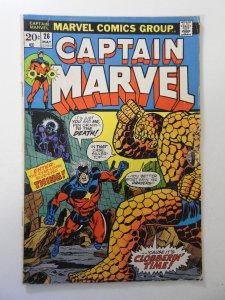Captain Marvel #26 (1973) VG- Condition moisture stain