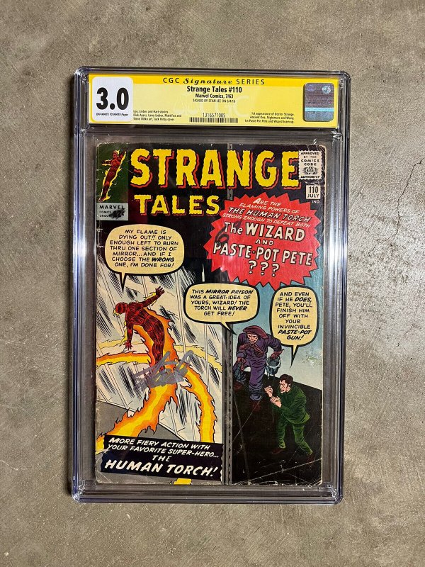 Strange Tales 110 cgc 3.0 SS Signature Series signed by Stan Lee marvel 1963