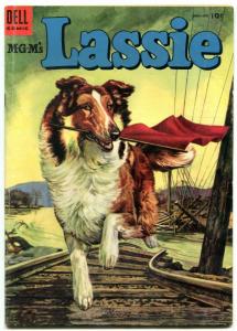 LASSIE #19-1954-MOVIE-TV-COLLIE-TRAIN DISASTER-vg