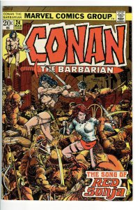 CONAN 24 VF 8.0-8.5  VF+ 1st FULL RED SONJA-MOVIE ON!-KILLER COPY!