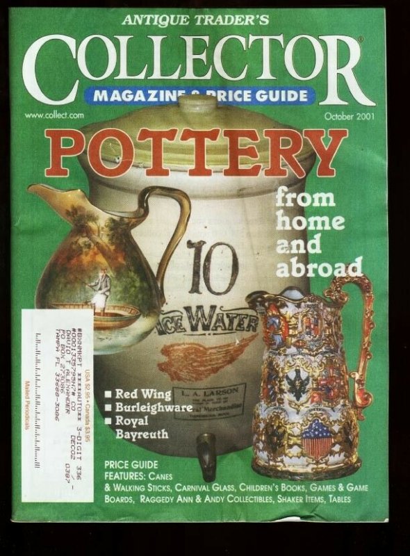 ANTIQUE PRESS COLLECTOR PRICE GUIDE 2001 OCT-INFO VG