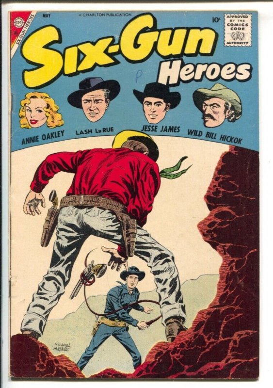 Six-Gun Heroes #46 1958-Lash LaRue-Annie Oakley-Jesse James-Wild Bill Hickok-...  | Comic Books - Modern Age, Charlton, Lash Larue, Westerns / HipComic