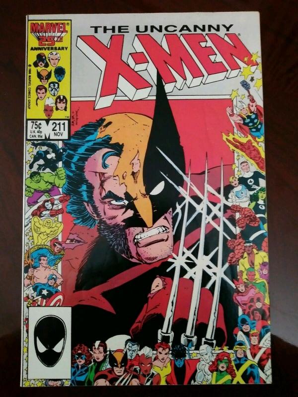 Uncanny X-Men #211 (1986 Marvel) Mutant Massacre Part 2 - 1st app Marauders