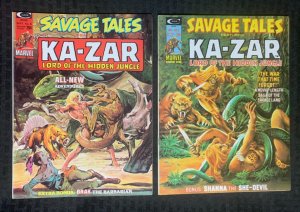 1974/75 SAVAGE TALES KA-ZAR Magazine #6 8 & 9 FN/FN+ Neal Adams LOT of 3