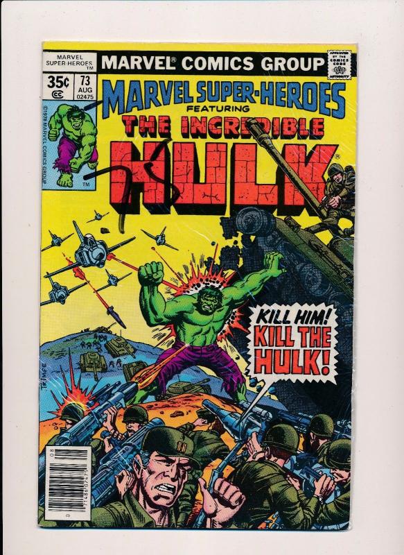 Marvel Super Heroes Featuring THE INCREDIBLE HULK #71/73/77 VG (SRU582)