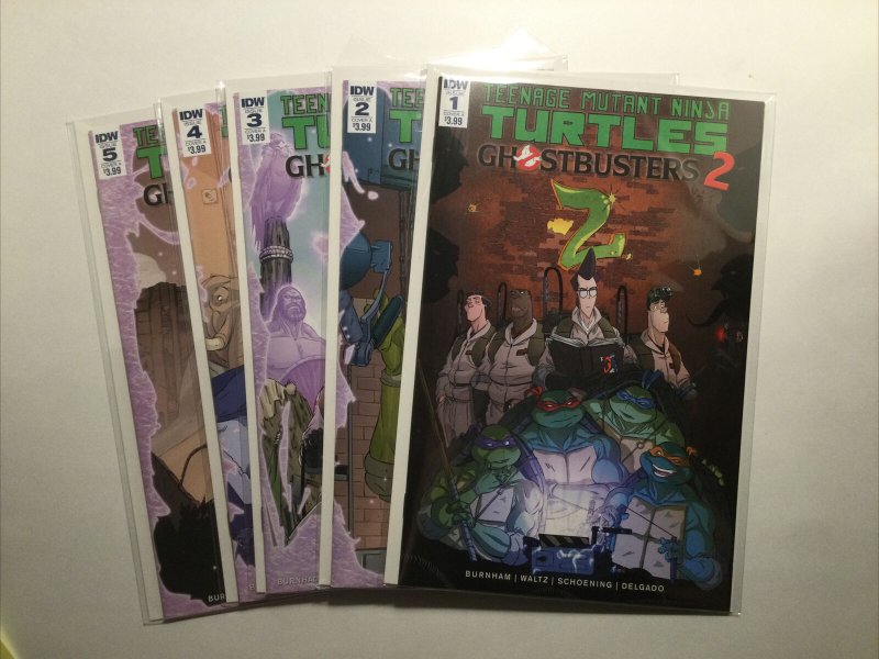 Teenage Mutant Ninja Turtles Ghostbusters 2 Near Mint Nm Lot Run Set Idw 