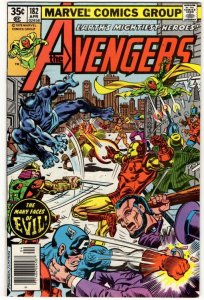 AVENGERS #182 Thor! Cap! Vision! Beast! Bronze Age MARVEL