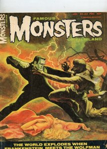 Famous Monsters of Filmland #42 Frankenstein vs Wolfman (1967) Magazine GD 2.0