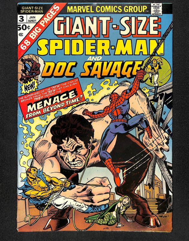 Giant-Size Spider-Man #3 FN- 5.5 Doc Savage!