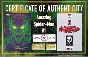 AMAZING SPIDER-MAN #1 GLEASON WEB-HEAD PURPLE VARIANT TRADE/VIRGIN SET SIGNED NM