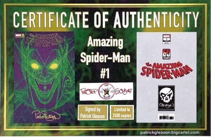 AMAZING SPIDER-MAN #1 GLEASON WEB-HEAD PURPLE VARIANT TRADE/VIRGIN SET SIGNED NM