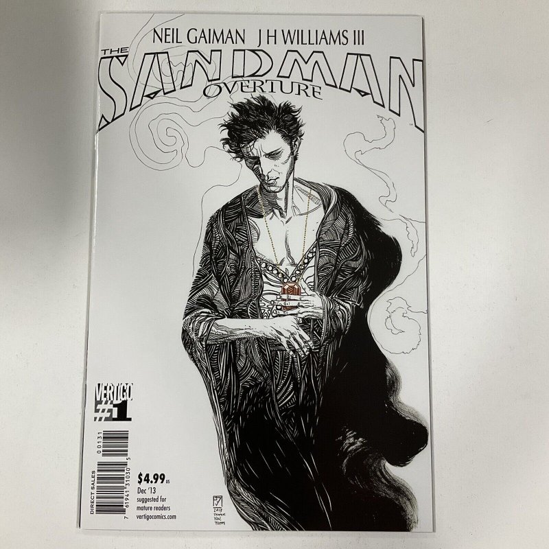 Sandman Overture 1  2013 DC Comics Vertigo Black & White 1:100 Variant Nm