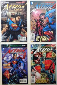 Action Comics Lot of 4 #2, 12, 13, 18 (2011) DC Comics Superman 1st Print