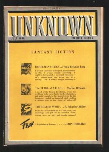 Unknown 7/1940--Fear by L. Ron Hubbard-Pulp fiction-High grade-VF