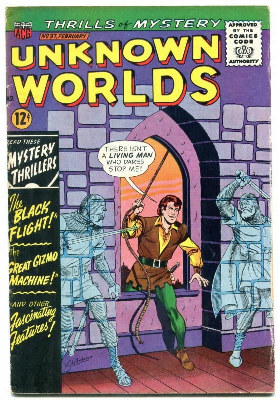 Unknown Worlds #37 1965- ACG Silver Age- Black Flight G