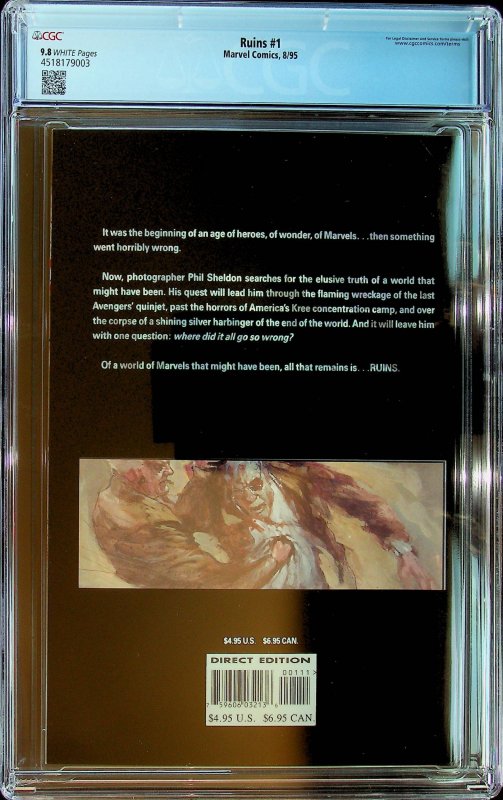 Ruins #1 (1995) - CGC 9.8 - Cert#4518179003